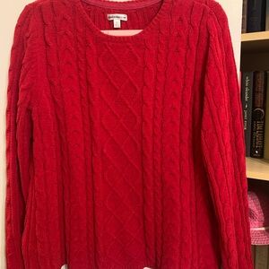 Croft & Barrow Vibrant Red Cable Knit Sweater